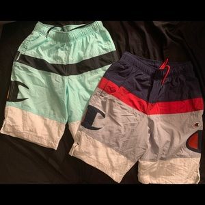 lot of two mens champion shorts small